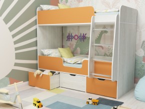 Кровать двухъярусная Малыш двойняшка винтерберг-оранжевый в Сургуте - surgut.magazinmebel.ru | фото
