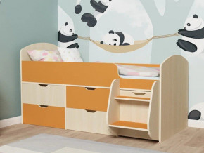 Кровать Малыш-7 Дуб-Оранжевый в Сургуте - surgut.magazinmebel.ru | фото - изображение 1