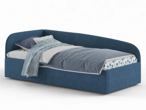 Кровать мягкая Денди на латах рогожка синяя в Сургуте - surgut.magazinmebel.ru | фото - изображение 1