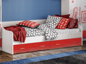 Кровать с ящиками Вега Алфавит Красный в Сургуте - surgut.magazinmebel.ru | фото