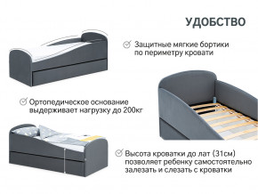 Кровать с ящиком Letmo графит (велюр) в Сургуте - surgut.magazinmebel.ru | фото - изображение 11
