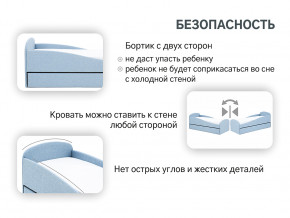 Кровать с ящиком Letmo небесный (рогожка) в Сургуте - surgut.magazinmebel.ru | фото - изображение 15