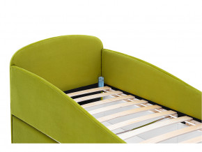 Кровать с ящиком Letmo оливковый (велюр) в Сургуте - surgut.magazinmebel.ru | фото - изображение 3