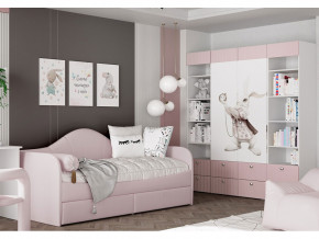 Кровать с мягкой обивкой Алиса ПМ-332.18 велюр розовый в Сургуте - surgut.magazinmebel.ru | фото - изображение 3