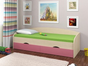 Кровать Соня 2 дуб молочный-розовый в Сургуте - surgut.magazinmebel.ru | фото