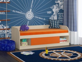 Кровать Соня 4 дуб молочный-оранжевый в Сургуте - surgut.magazinmebel.ru | фото