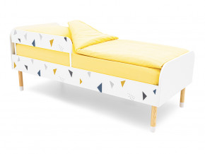 Кровать Stumpa Классика с бортиком рисунок Треугольники желтый, синий в Сургуте - surgut.magazinmebel.ru | фото - изображение 1