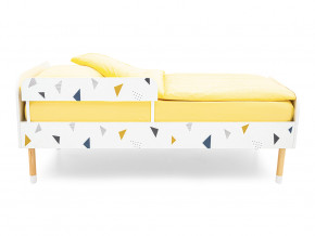 Кровать Stumpa Классика с бортиком рисунок Треугольники желтый, синий в Сургуте - surgut.magazinmebel.ru | фото - изображение 3