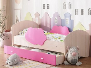 Кровать Тучка с ящиком дуб-розовый в Сургуте - surgut.magazinmebel.ru | фото