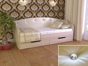 Кровать Юниор Тип 2 шимо светлый/белый перламутр 800х1600 в Сургуте - surgut.magazinmebel.ru | фото