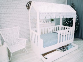 Кроватка-Домик с ящиком белая в Сургуте - surgut.magazinmebel.ru | фото - изображение 1