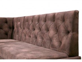 Угловой диван Призма каретная стяжка коричневый с коробами в Сургуте - surgut.magazinmebel.ru | фото - изображение 2