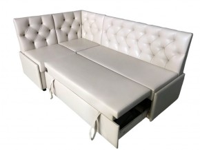 Угловой диван Призма со стяжками белый со спальным местом в Сургуте - surgut.magazinmebel.ru | фото - изображение 3
