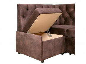 Угловой диван Призма со стяжкми коричневый со спальным местом в Сургуте - surgut.magazinmebel.ru | фото - изображение 3