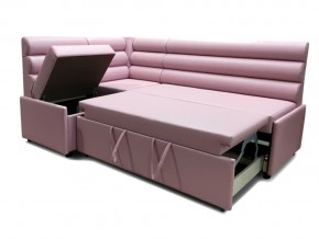 Угловой диван Призма Валики со спальным местом розовый в Сургуте - surgut.magazinmebel.ru | фото - изображение 2
